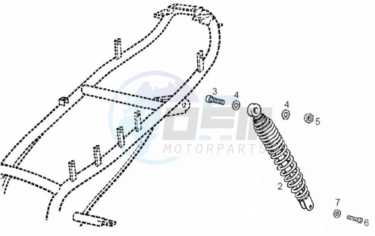 Shock absorber, rear (Positions) image