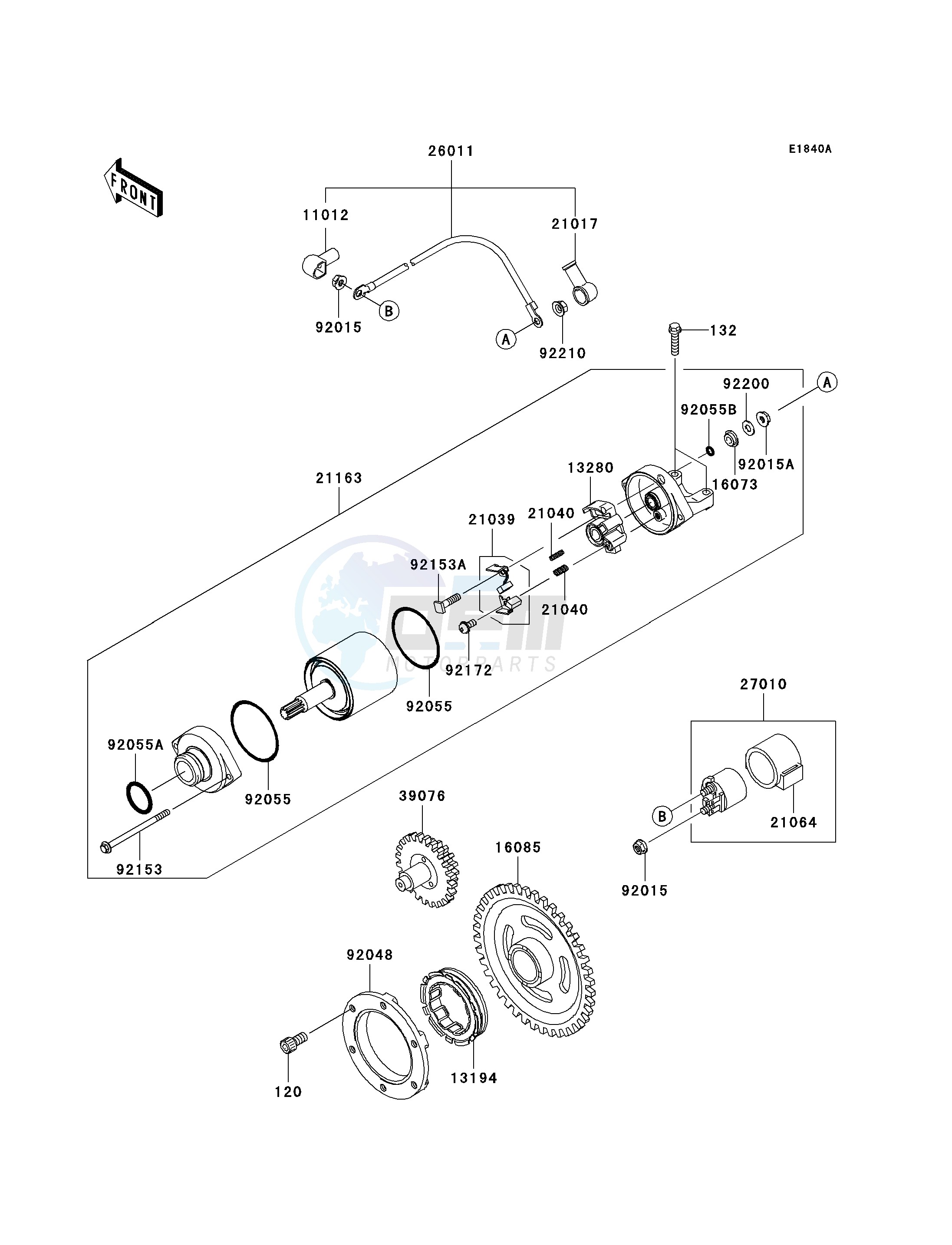 STARTER MOTOR-- C9F- - blueprint