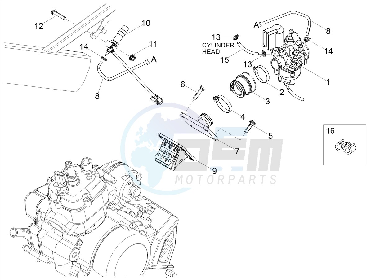 Carburettor  Inlet blueprint
