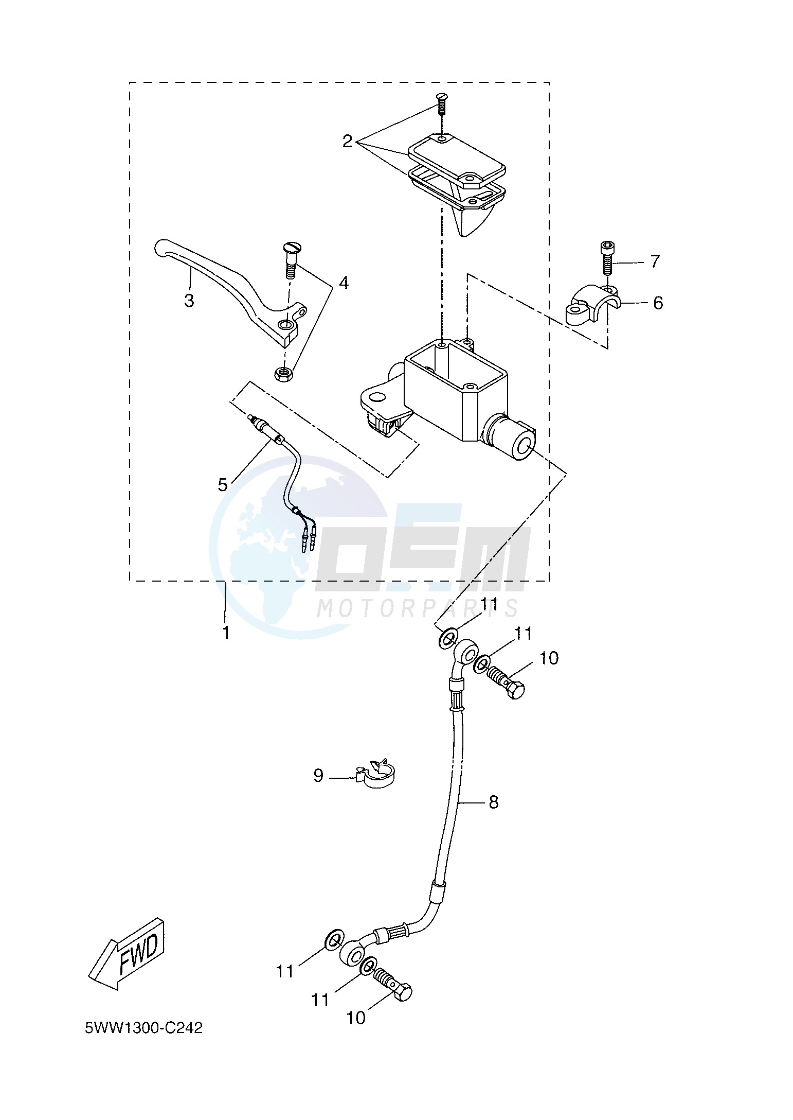 FRONT MASTER CYLINDER image