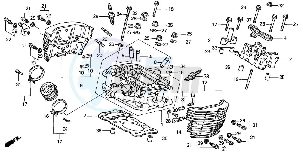 CYLINDER HEAD (REAR) blueprint