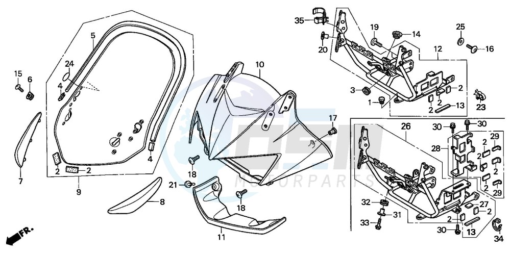 UPPER COWL blueprint