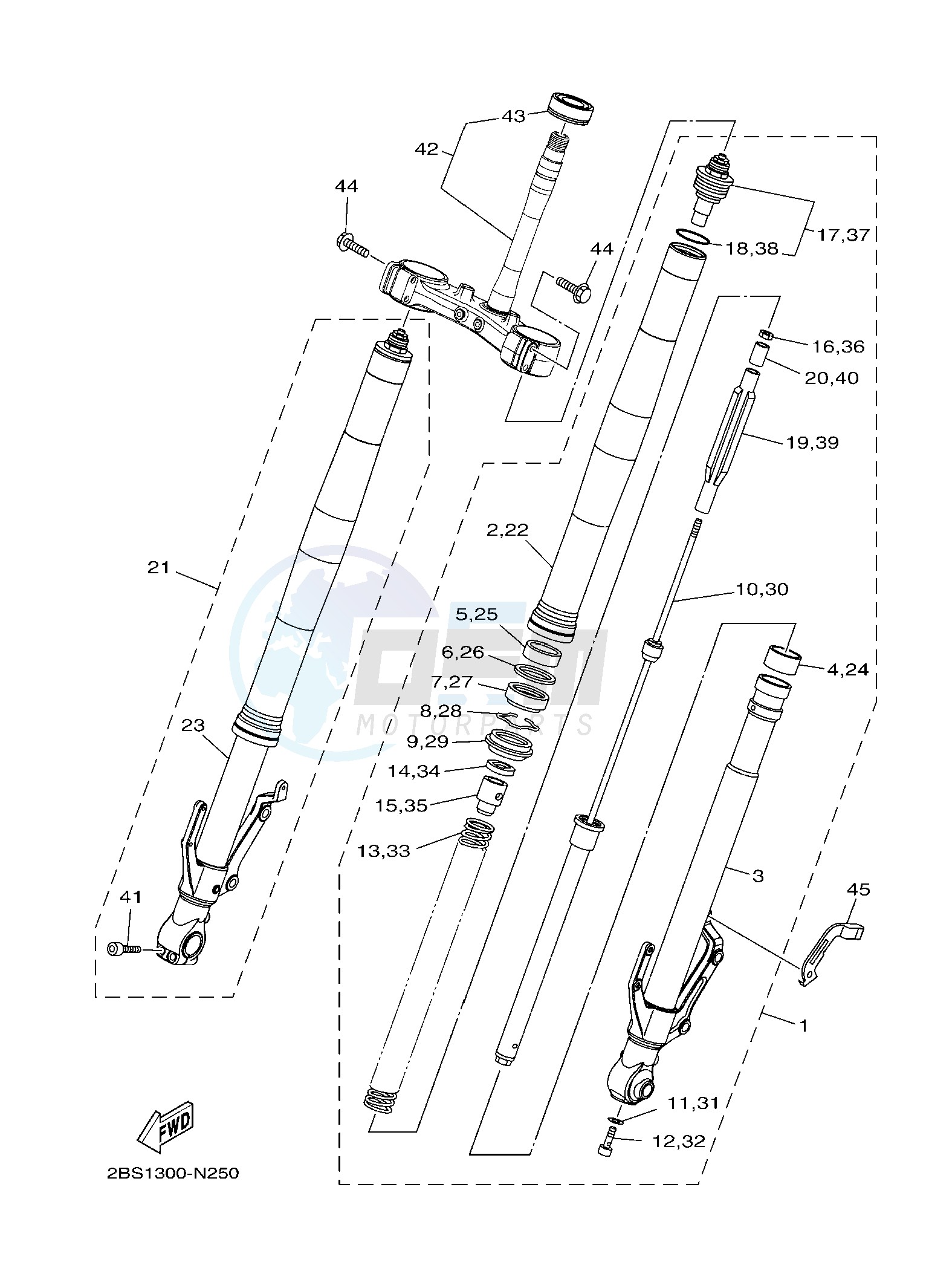 FRONT FORK blueprint