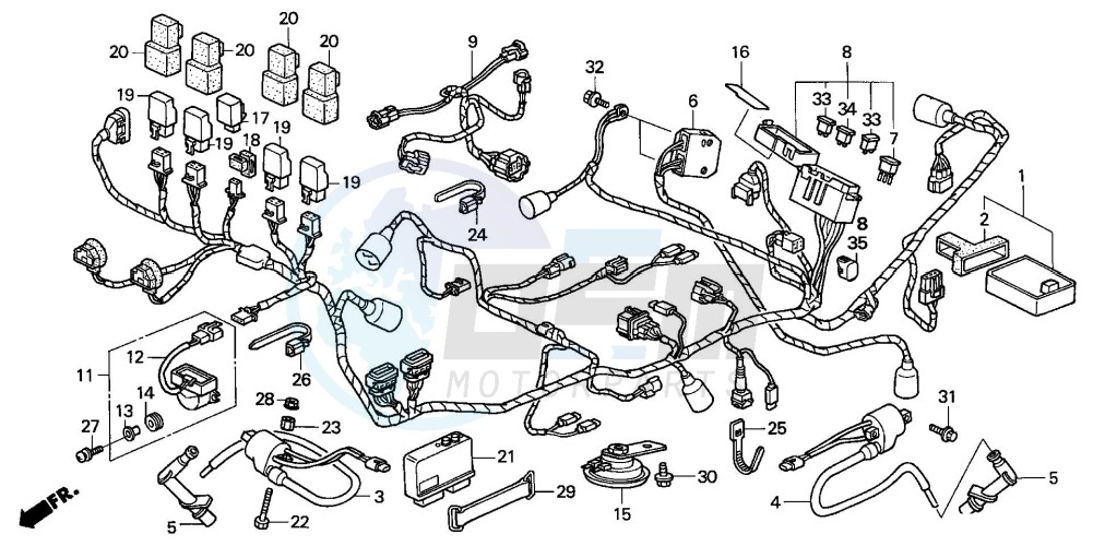 WIRE HARNESS (XL1000V) blueprint