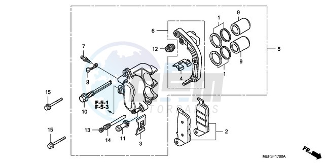 REAR BRAKE CALIPER image