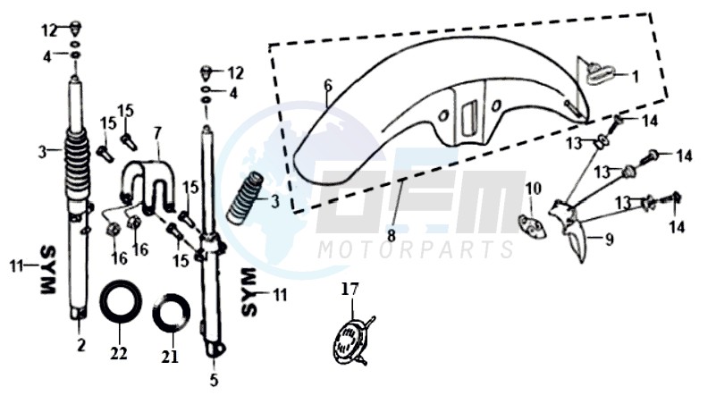 FRONT FENDER / VOORVORK image