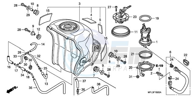 FUEL TANK/FUEL PUMP blueprint