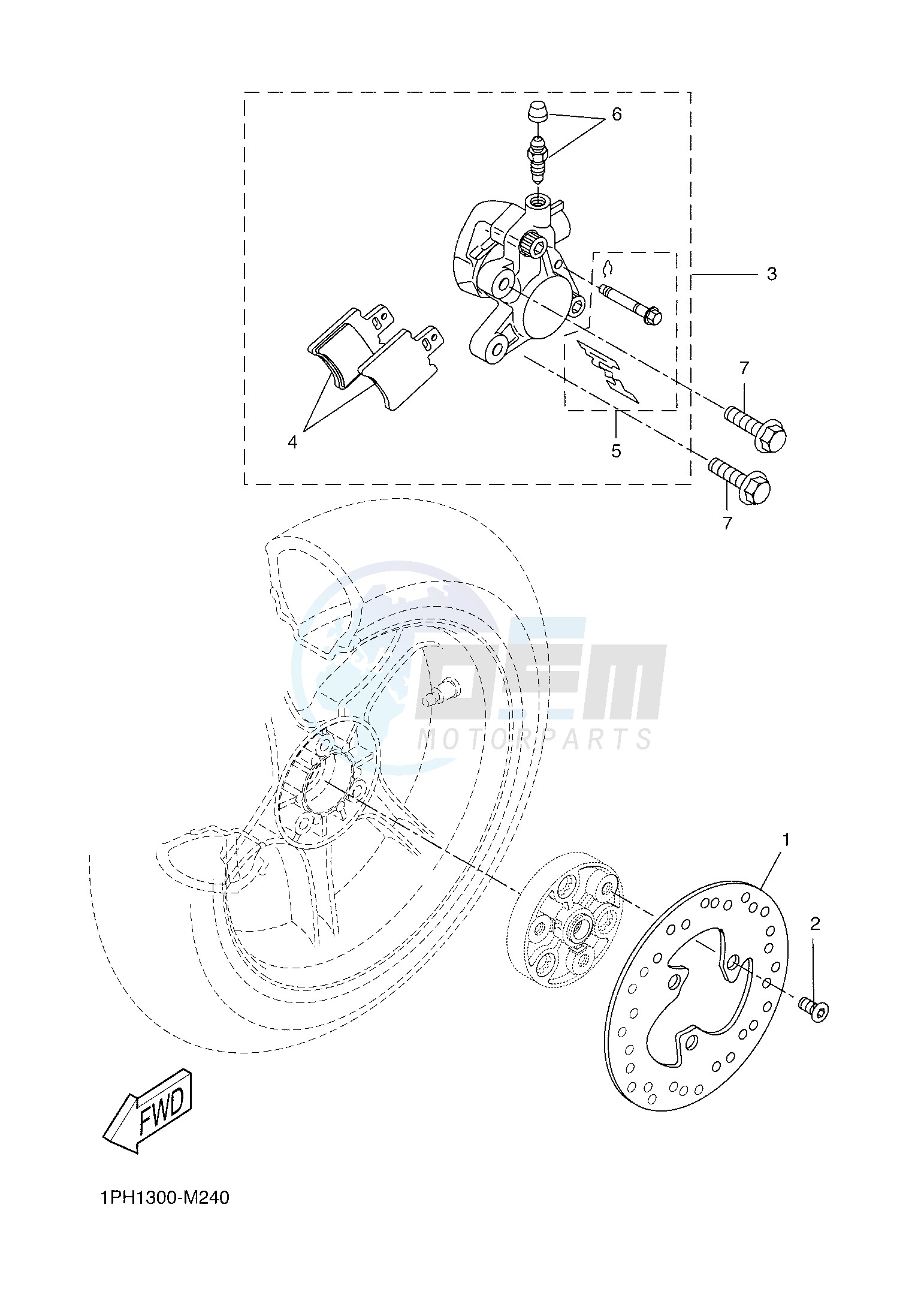 REAR BRAKE CALIPER blueprint