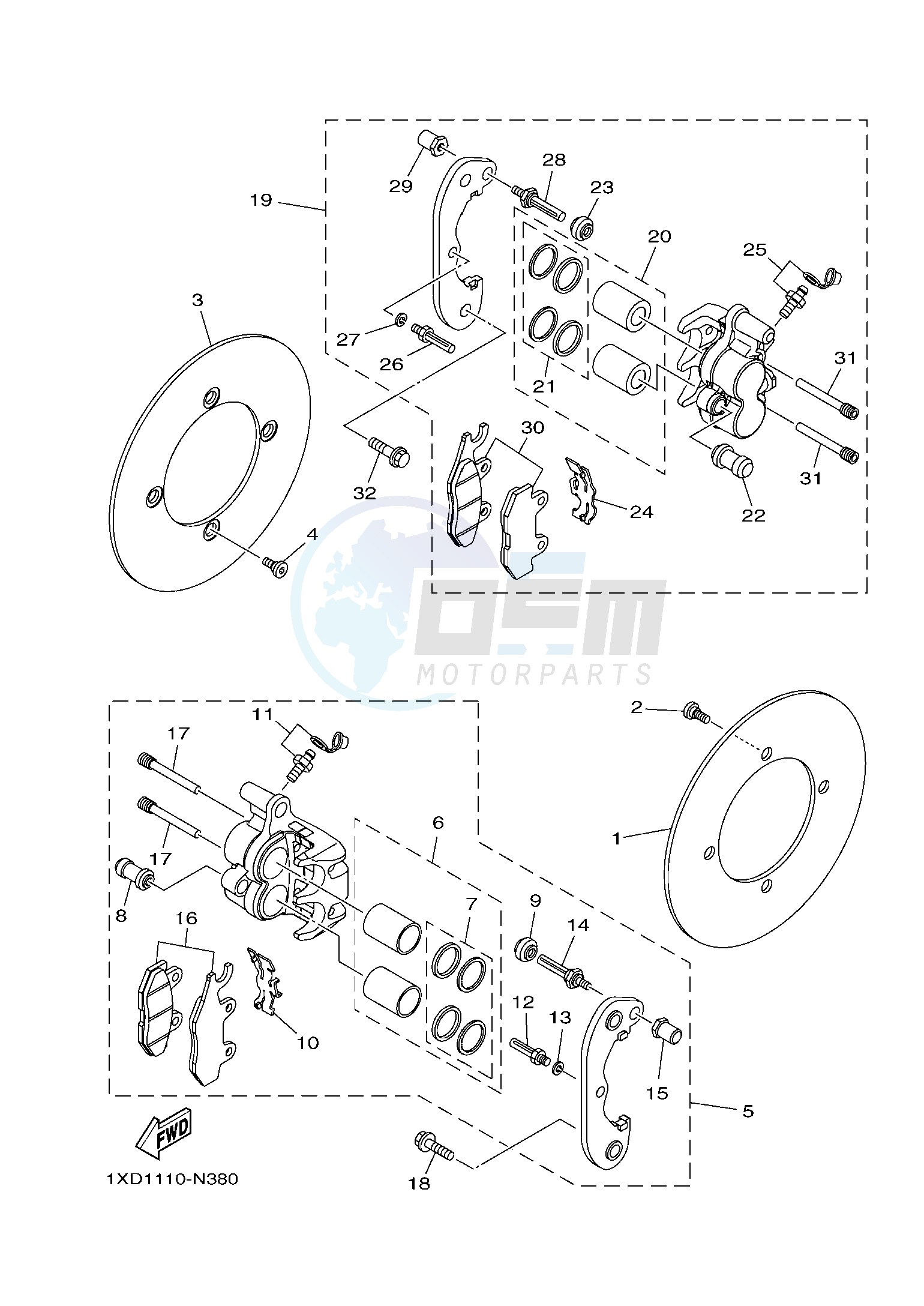 REAR BRAKE CALIPER blueprint