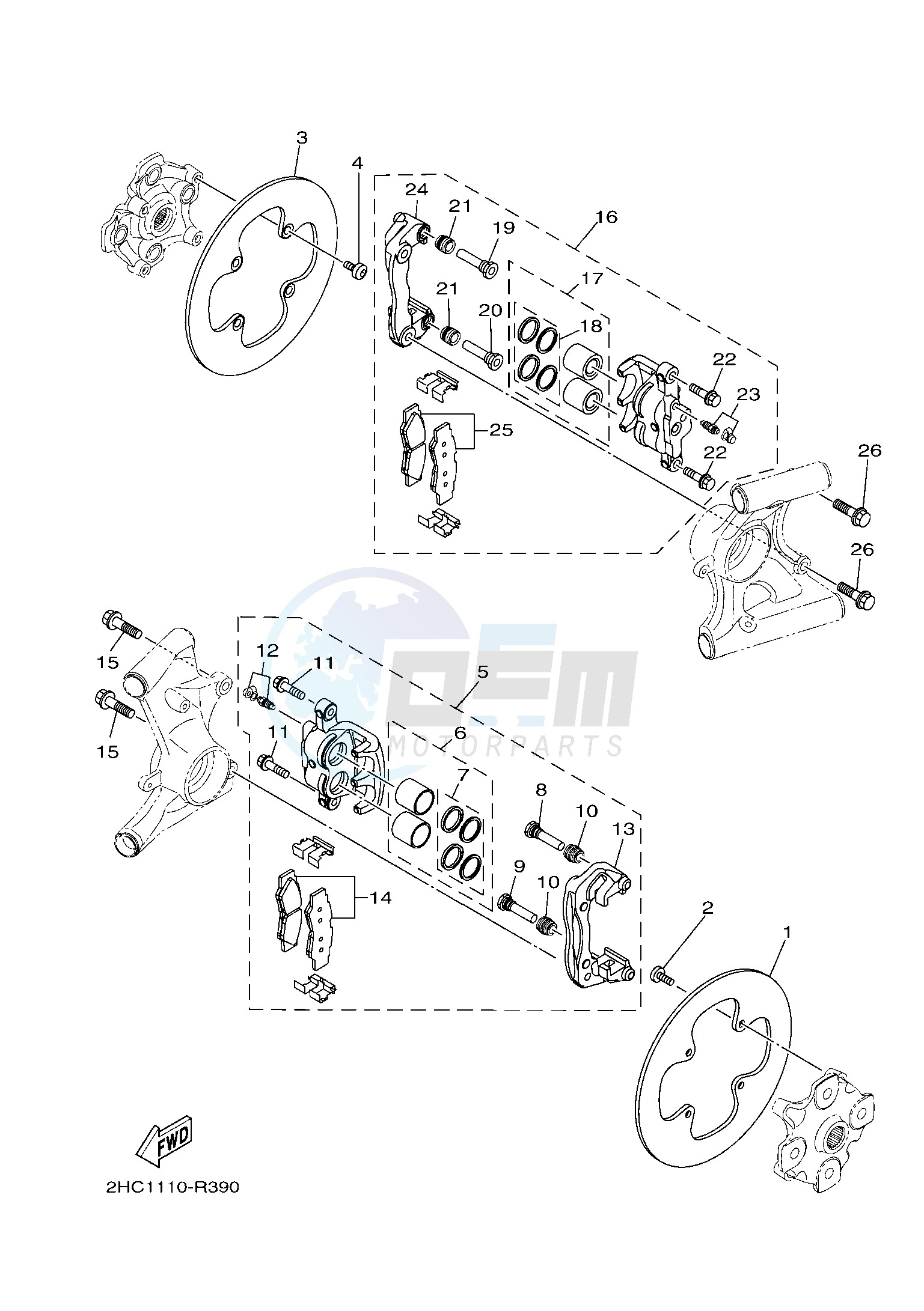 REAR BRAKE CALIPER image