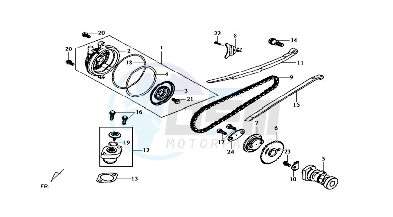 CYLINDER HEAD COVER / CAMSHAFT CHAIN blueprint