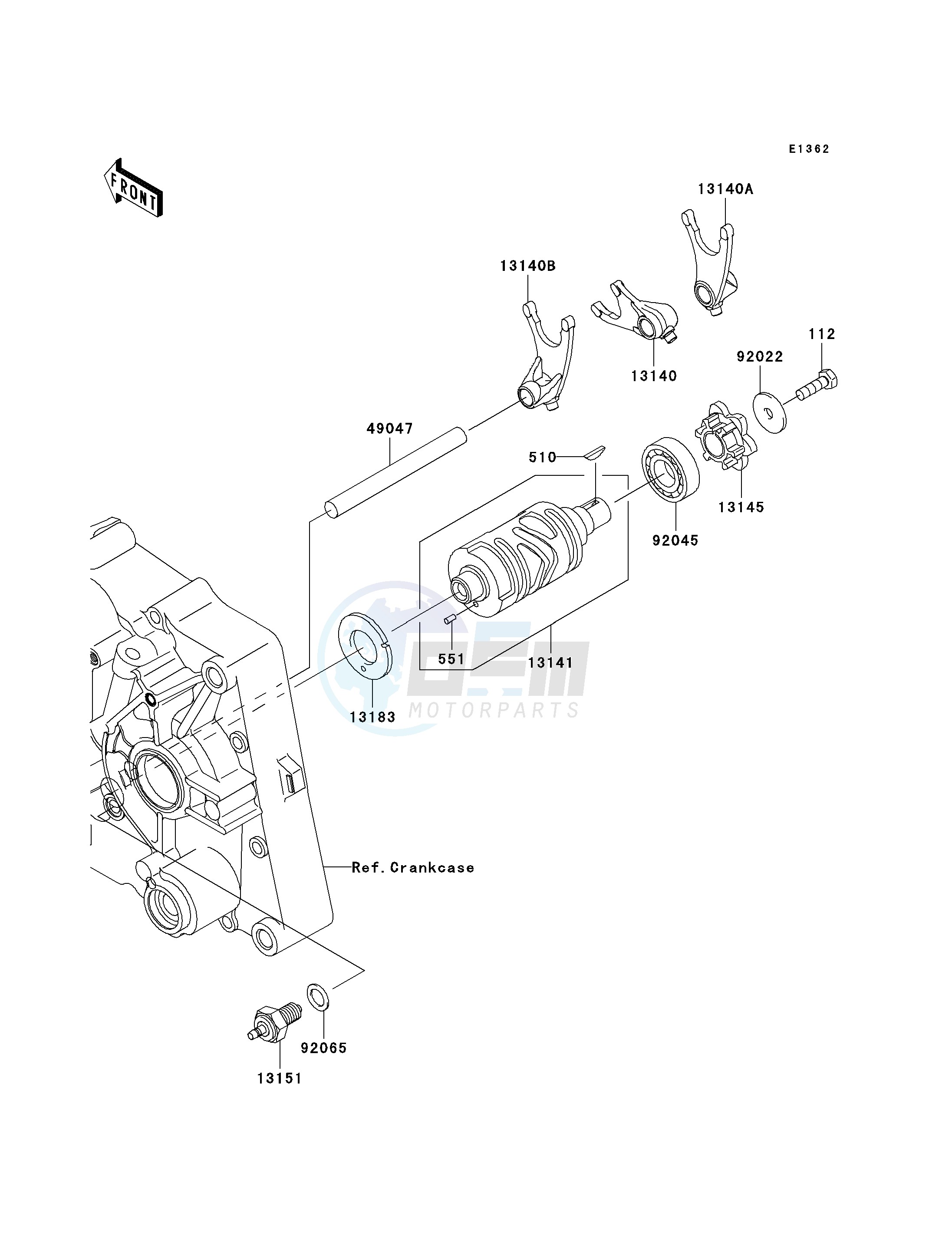 GEAR CHANGE DRUM_SHIFT FORK-- S- - blueprint