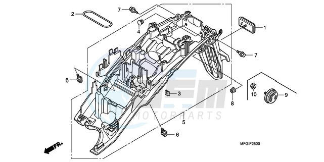 REAR FENDER blueprint