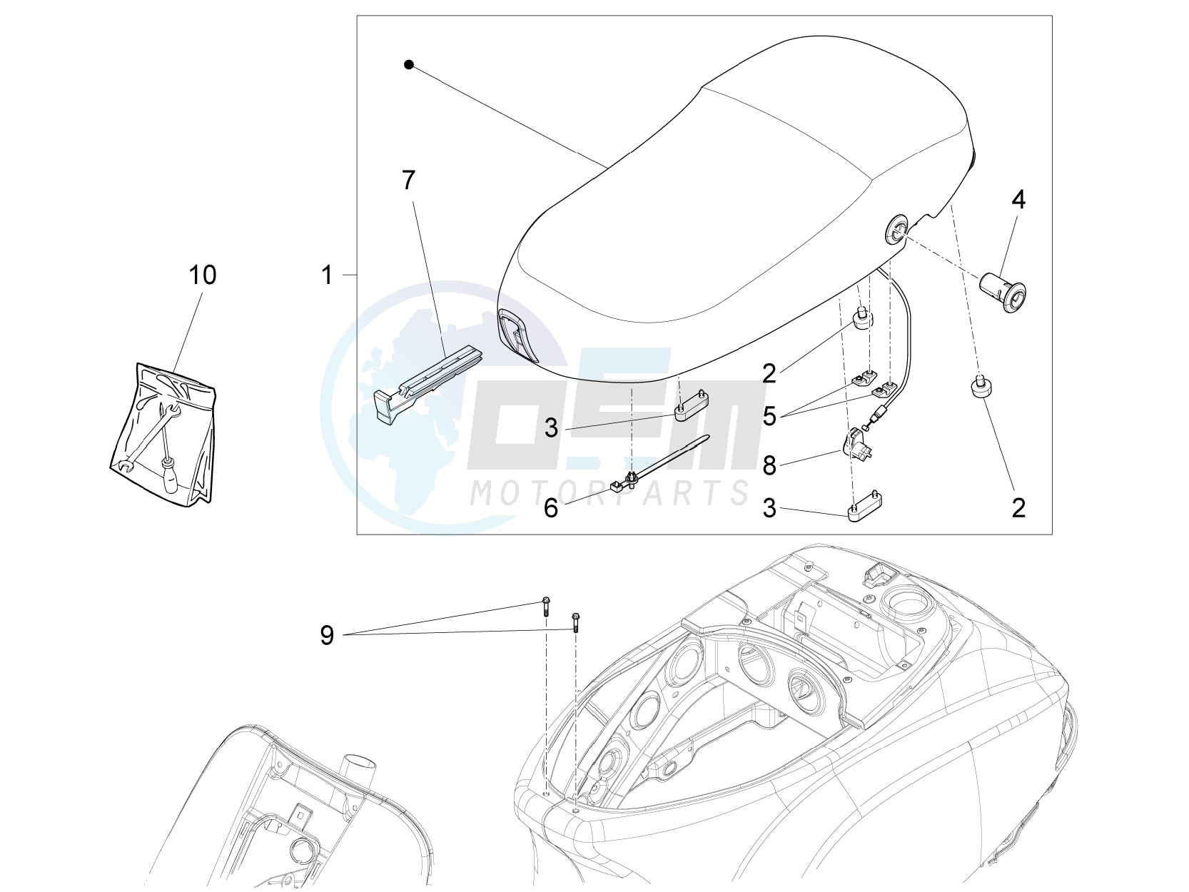 Saddle/seats blueprint