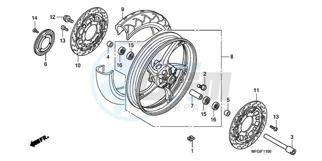 FRONT WHEEL blueprint