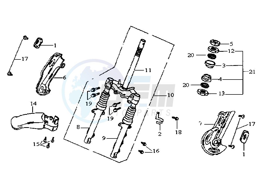 FRONT FORK blueprint