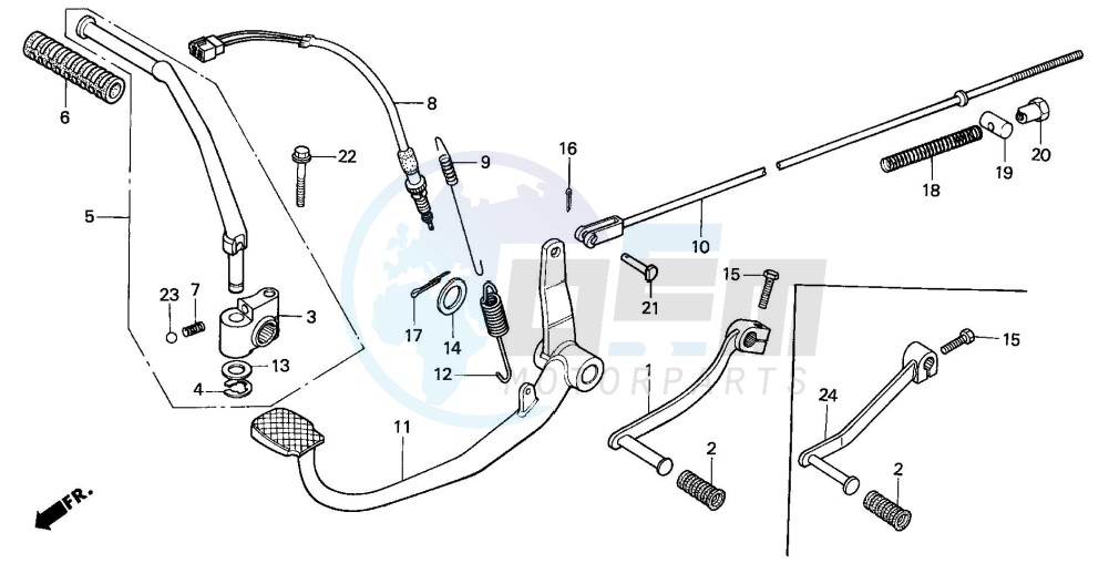 PEDAL/KICK STARTER ARM blueprint