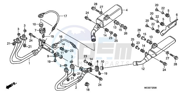 EXHAUST MUFFLER blueprint