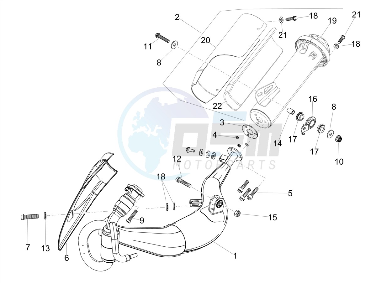 Exhaust pipe blueprint