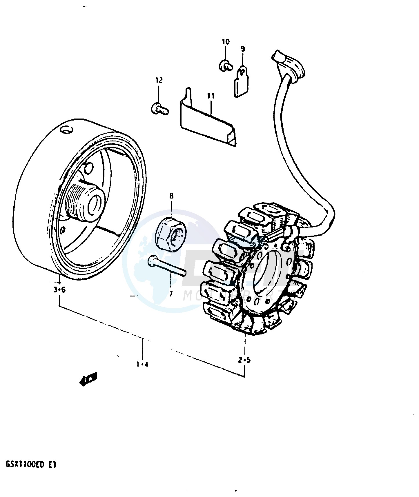 GENERATOR (GSX1100Z EZ D ED EXD EXD) blueprint