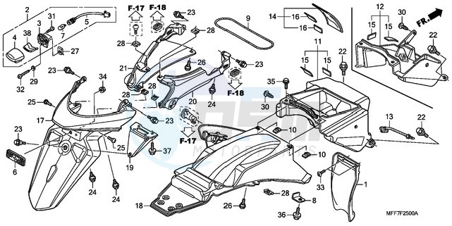 REAR FENDER blueprint