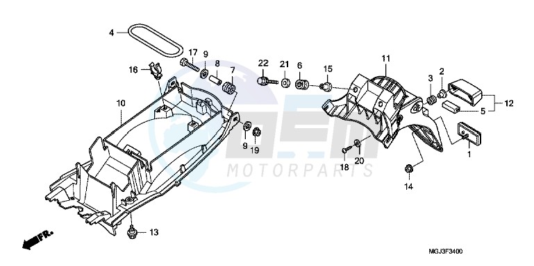 REAR FENDER blueprint