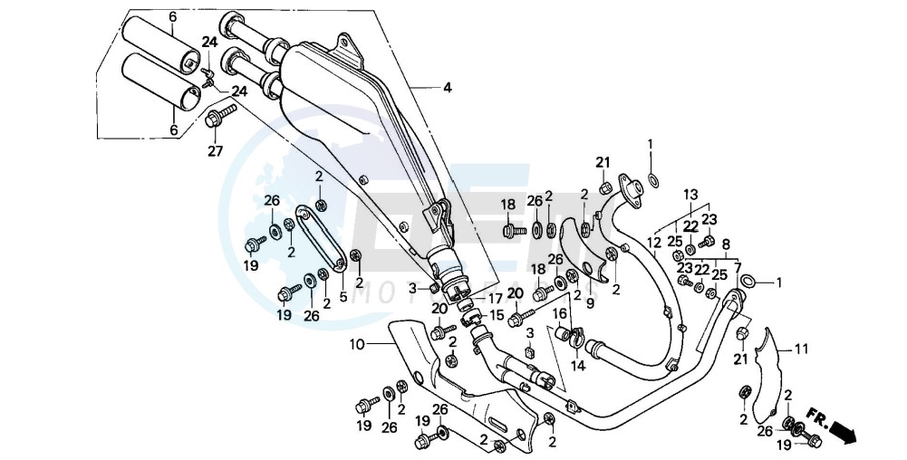 EXHAUST MUFFLER blueprint