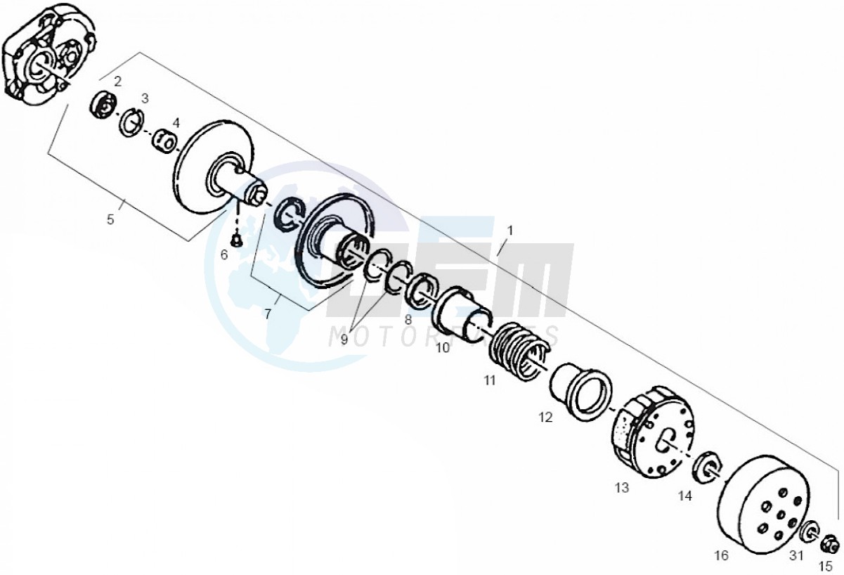 Secondary pulley (Positions) blueprint