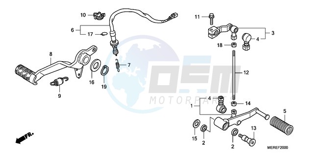 BRAKE PEDAL/ CHANGE PEDAL blueprint