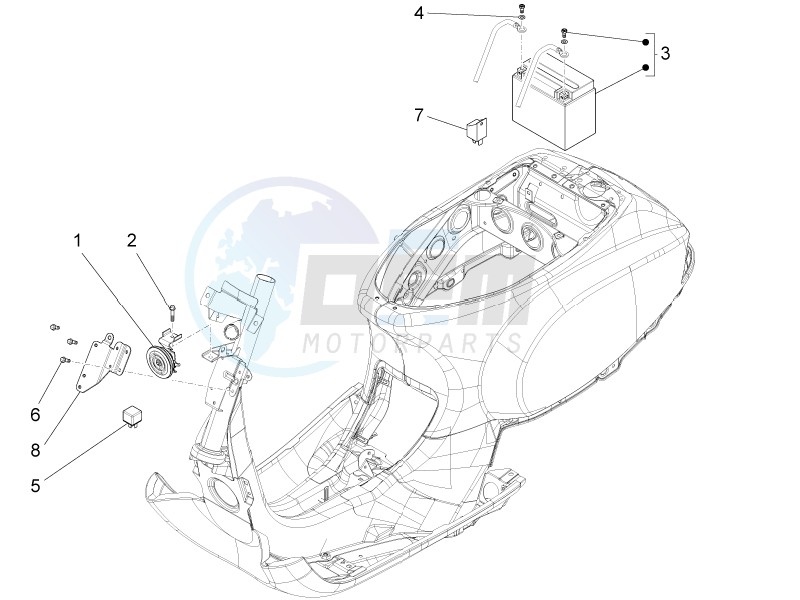 Control switches - Battery - Horn blueprint