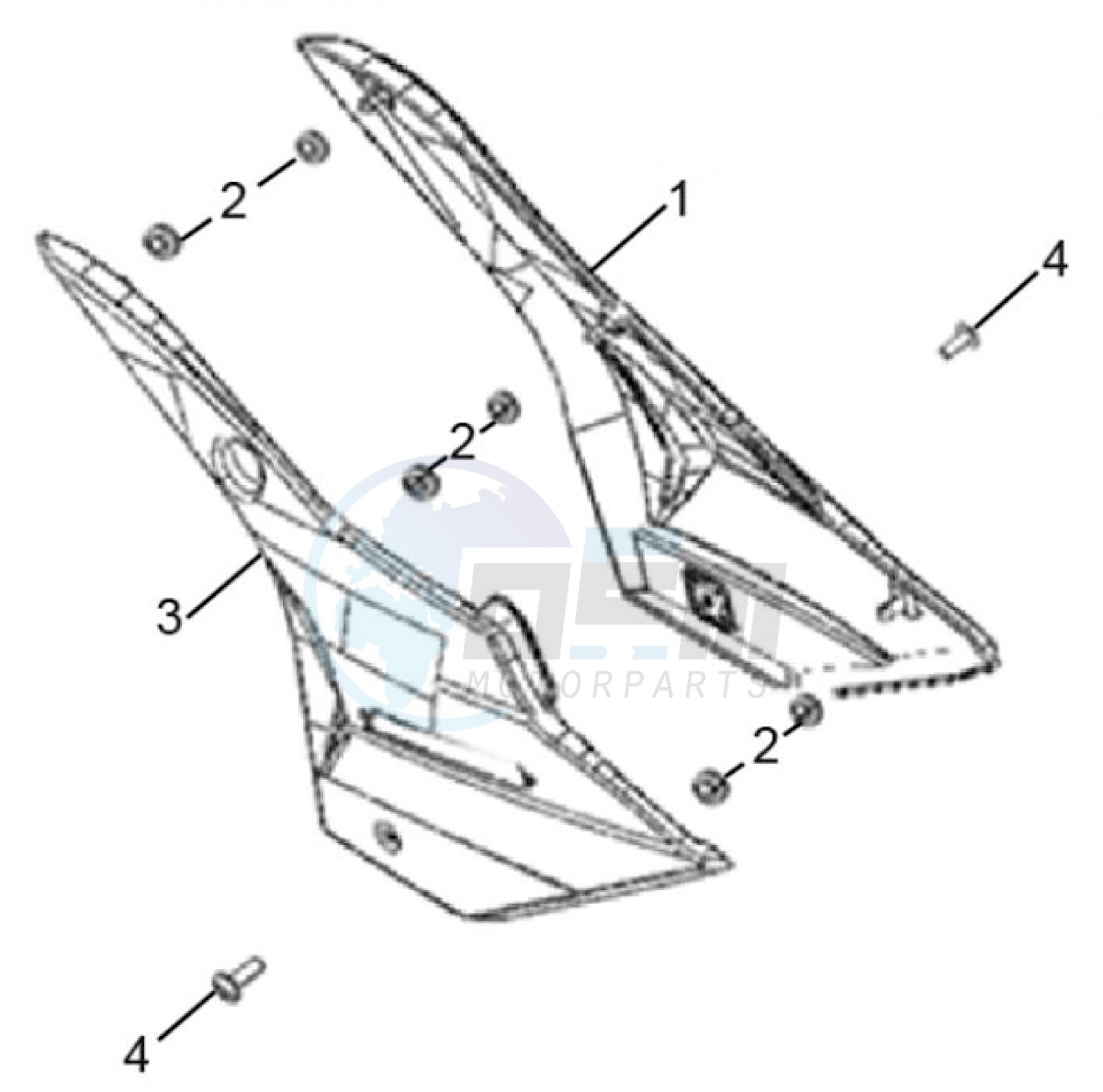 Rear fairing II (Positions) blueprint