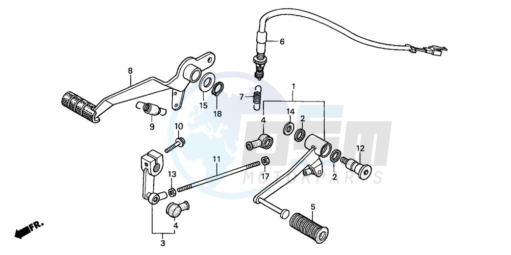 BRAKE PEDAL/ CHANGE PEDAL blueprint