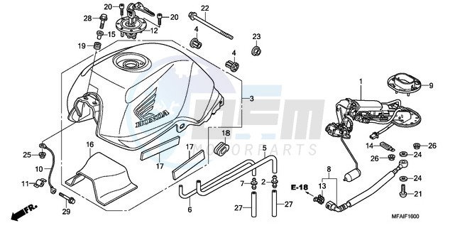 FUEL TANK/FUEL PUMP blueprint