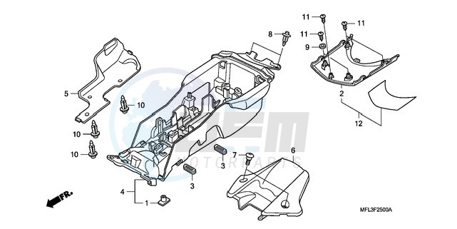 REAR FENDER (CBR1000RR) blueprint