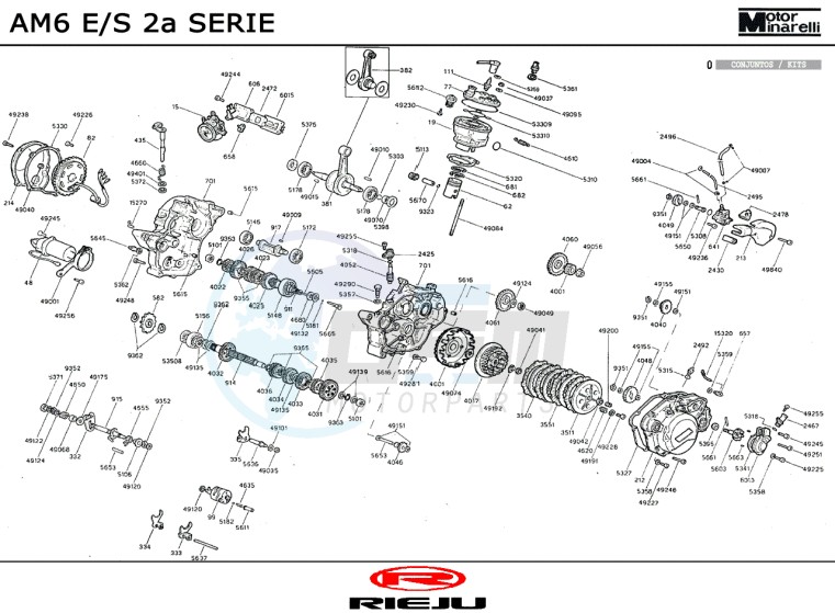 ENGINE  AM6 E/S 2a SERIE blueprint
