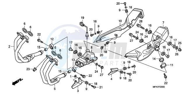 EXHAUST MUFFLER blueprint