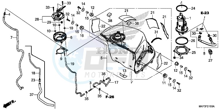 FUEL TANK/FUEL PUMP blueprint