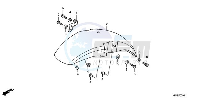 FRONT FENDER blueprint