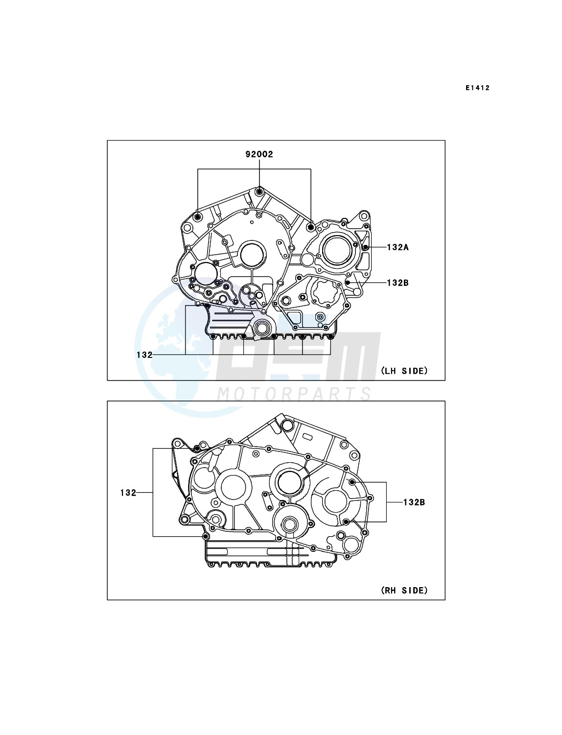 Crankcase Bolt Pattern blueprint