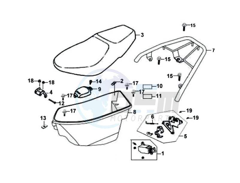 BUDDYSEAT - REAR LUGGAGE FRAME blueprint