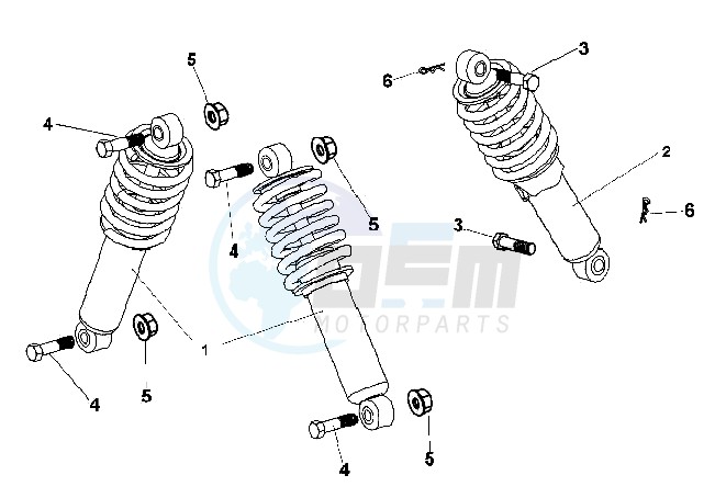 SHOCK ABSORBER  FRONT AND REAR blueprint