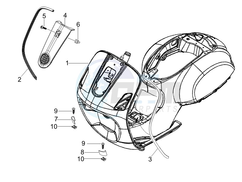 Front shield blueprint