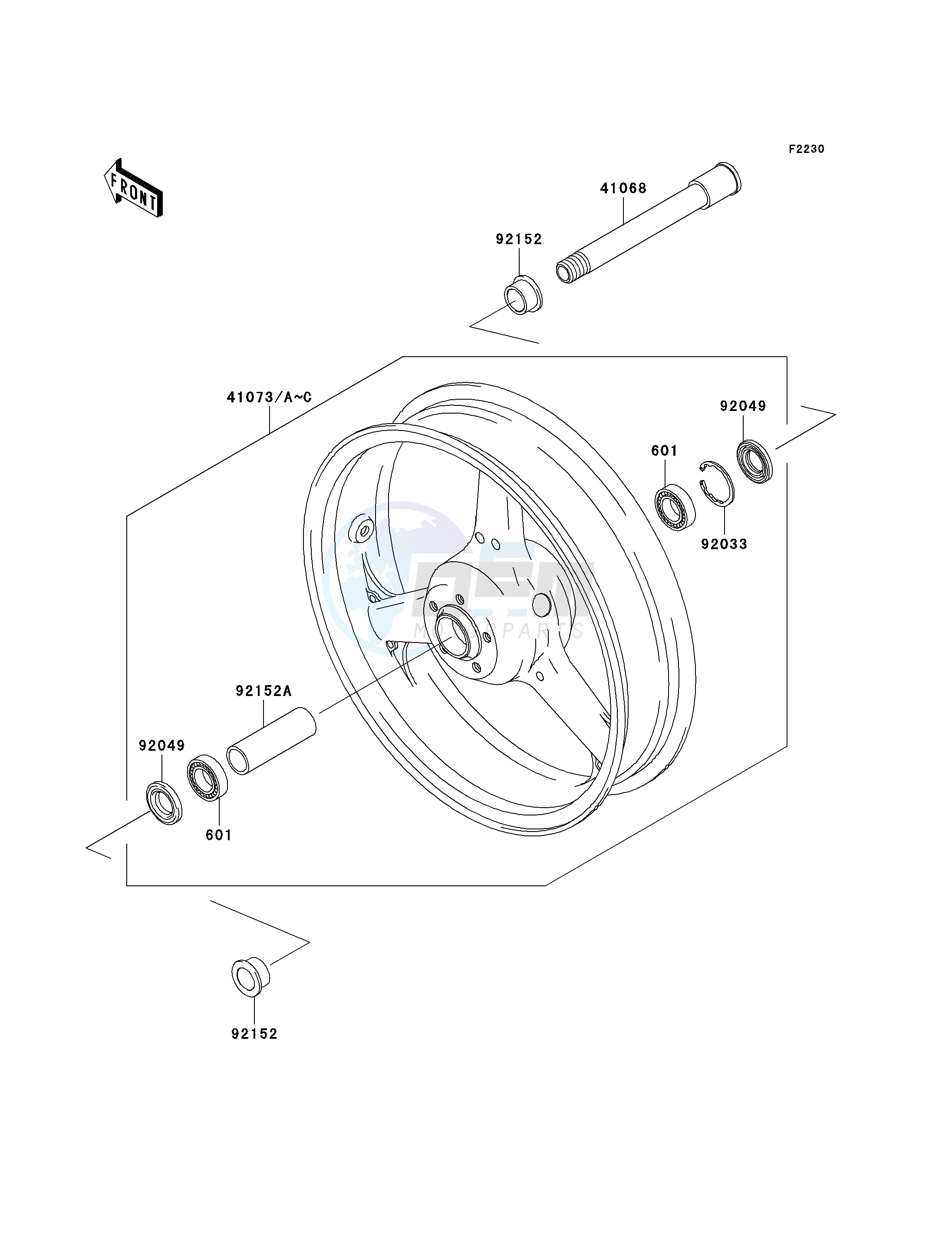 FRONT WHEEL blueprint