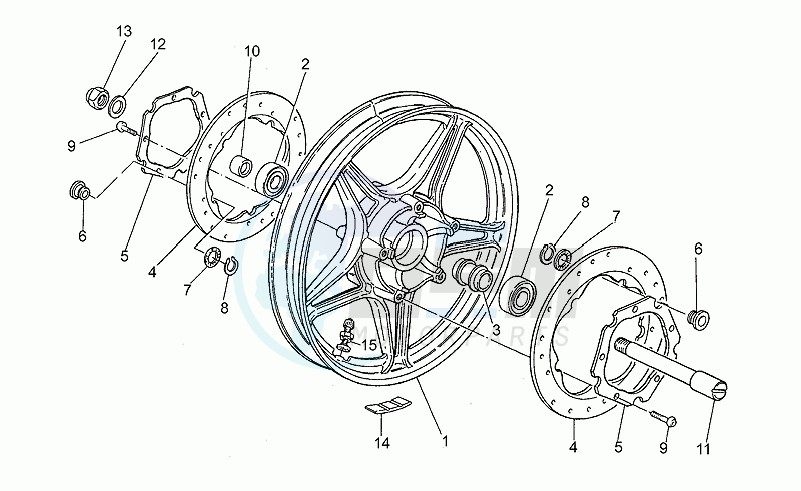 Front wheel, alloy blueprint