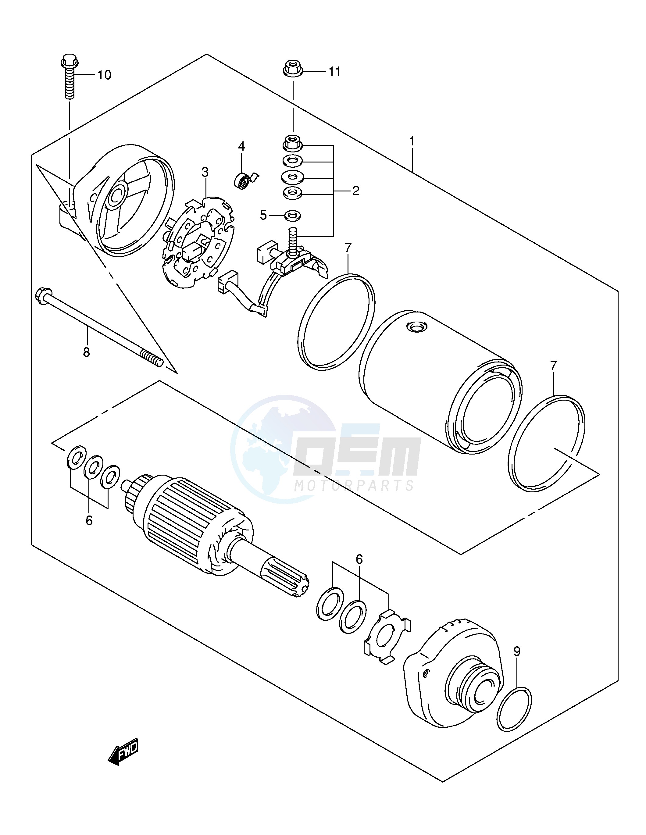 STARTING MOTOR blueprint