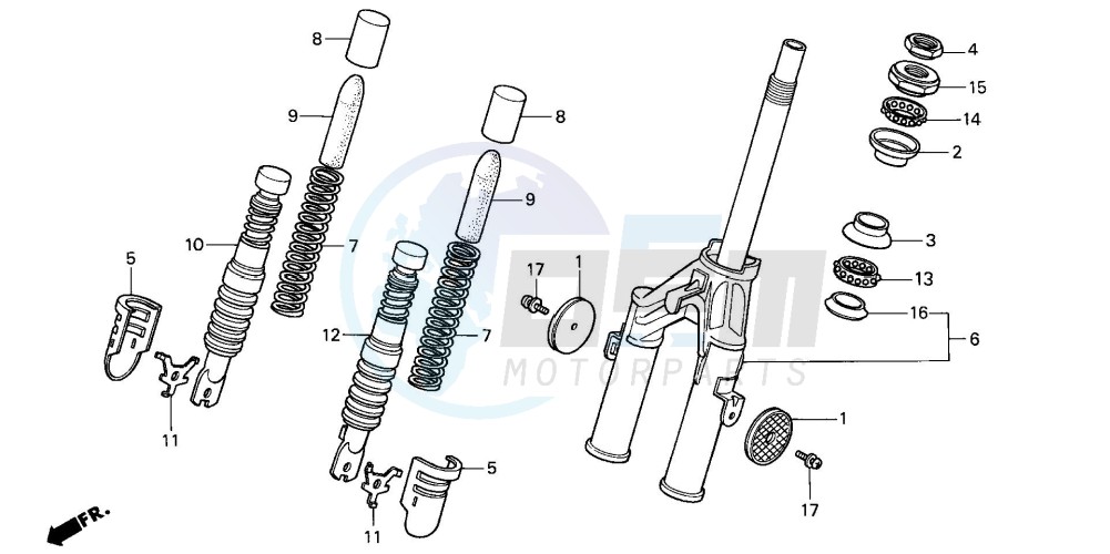 FRONT FORK blueprint