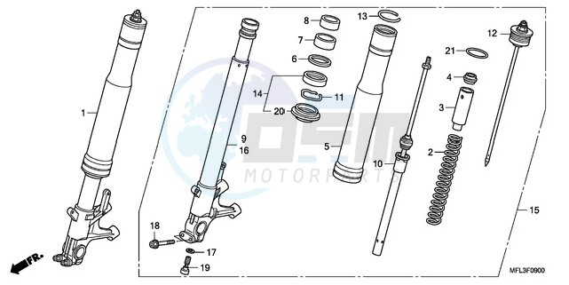 FRONT FORK blueprint