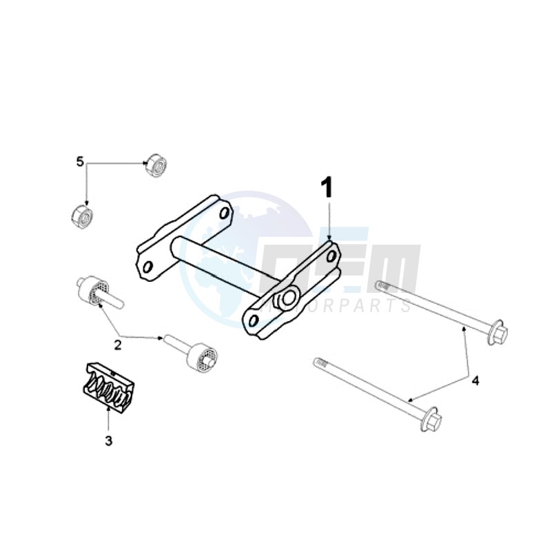 ENGINEMOUNT WITH LONG MOUNT RUBBERS blueprint