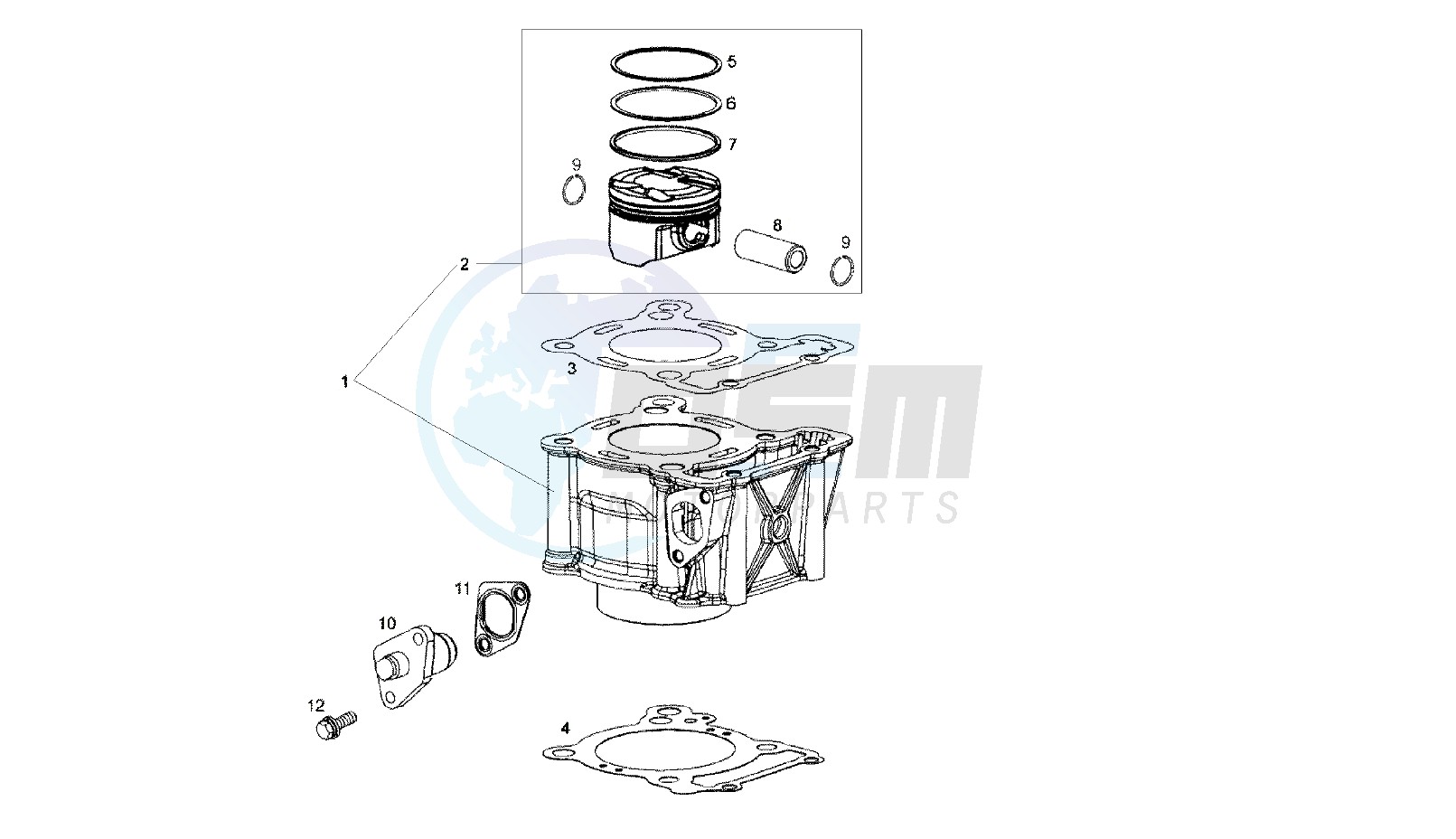 CYLINDER - PISTON blueprint