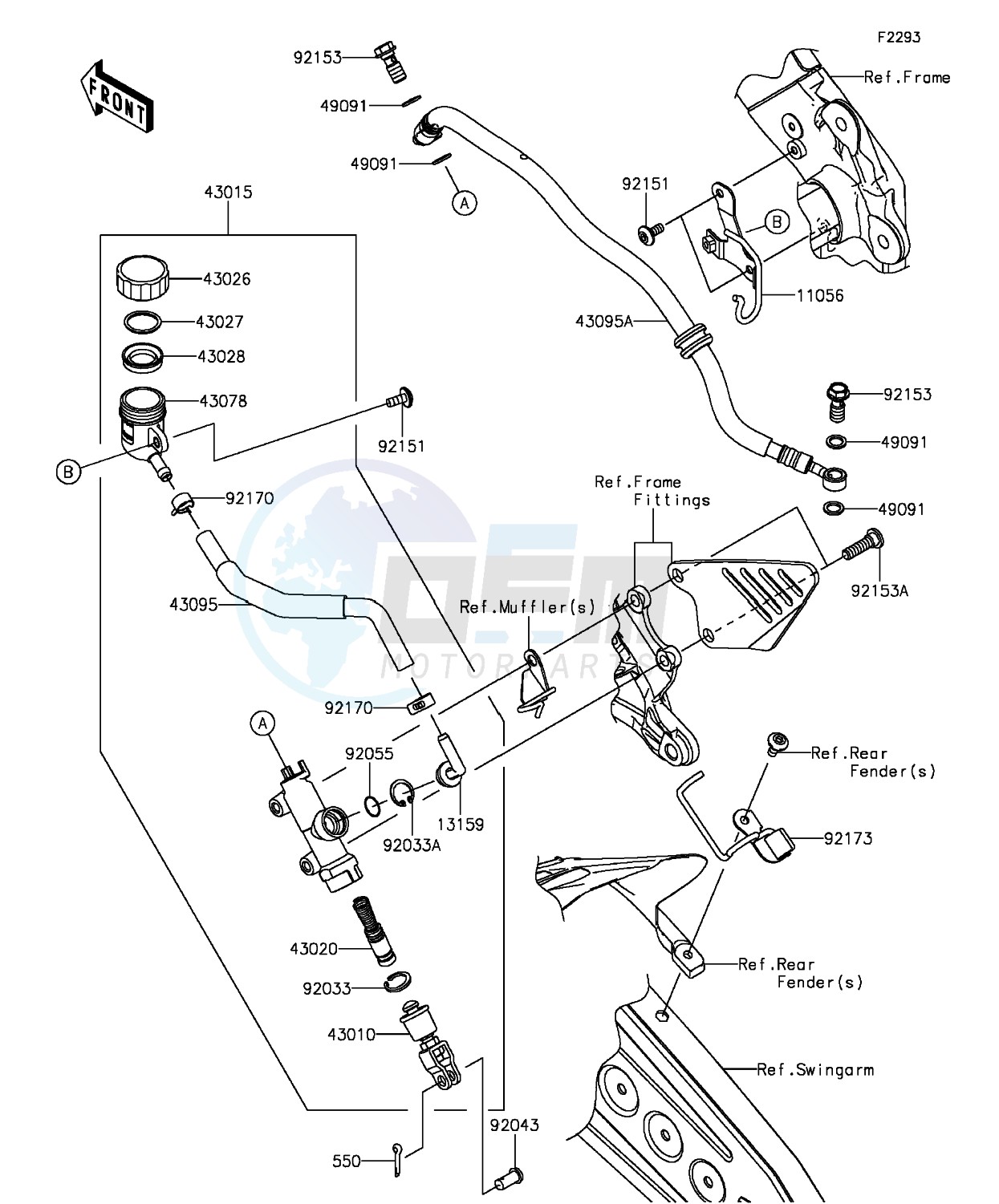 Rear Master Cylinder blueprint